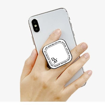 Griptok グリップトック スマホグリップ 四角型 レター ブラック 2105GRTSBLK08