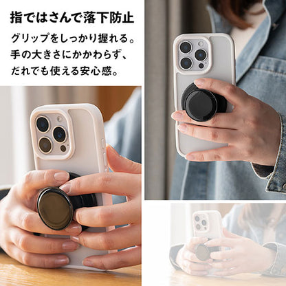 Griptok Magsafe対応スマホグリップ グリップトック マグセーフで着脱自在 スタンド サークル/ブラック 33GPCCEPBLCC11