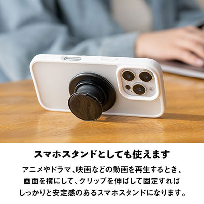 Griptok Magsafe対応スマホグリップ グリップトック マグセーフで着脱自在 スタンド サークル/ブラック 33GPCCEPBLCC11