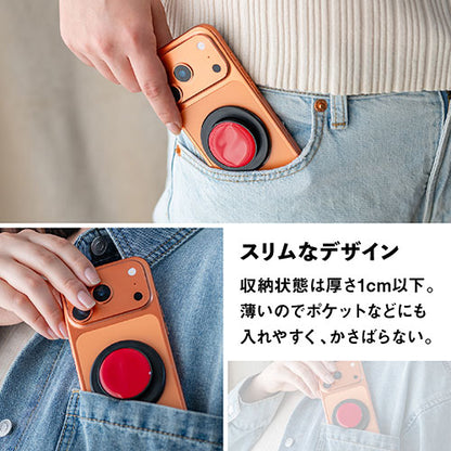 Griptok Magsafe対応スマホグリップ グリップトック マグセーフで着脱自在 スタンド サークル/レッド 33GPCCEPBLCC12