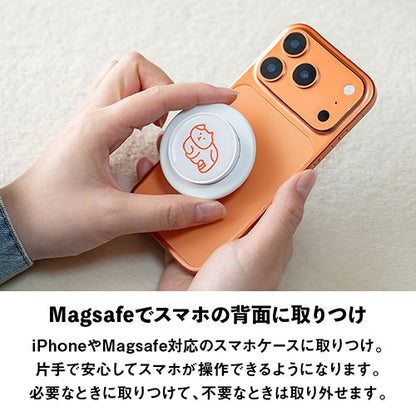 Griptok Magsafe対応スマホグリップ グリップトック マグセーフで着脱自在 スタンド サークル/ねこ 33GPCCEPWHCC18