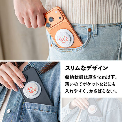 Griptok Magsafe対応スマホグリップ グリップトック マグセーフで着脱自在 スタンド サークル/ねこ 33GPCCEPWHCC18
