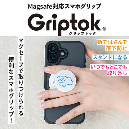 Griptok Magsafe対応スマホグリップ グリップトック マグセーフで着脱自在 スタンド サークル/いぬ 33GPCCEPWHCC19