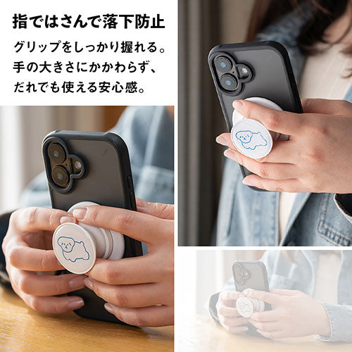 Griptok Magsafe対応スマホグリップ グリップトック マグセーフで着脱自在 スタンド サークル/いぬ 33GPCCEPWHCC19