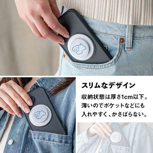 Griptok Magsafe対応スマホグリップ グリップトック マグセーフで着脱自在 スタンド サークル/いぬ 33GPCCEPWHCC19