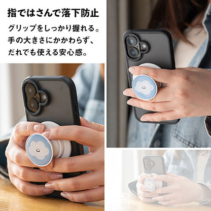 Griptok Magsafe対応スマホグリップ グリップトック マグセーフで着脱自在 スタンド サークル/くも 33GPCCEPWHCC20