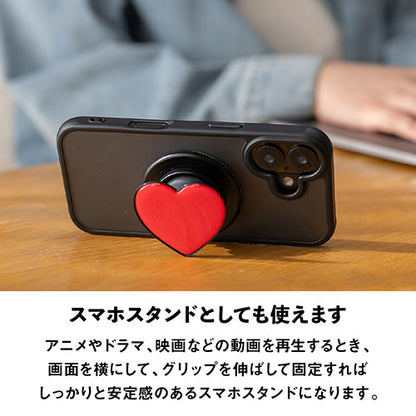 Griptok Magsafe対応スマホグリップ グリップトック マグセーフで着脱自在 スタンド ハート/レッド 33GPHTEPBLHT11