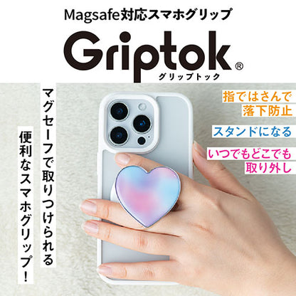 Griptok Magsafe対応スマホグリップ グリップトック マグセーフで着脱自在 スタンド ハート/パープル 2506GPTHH0229