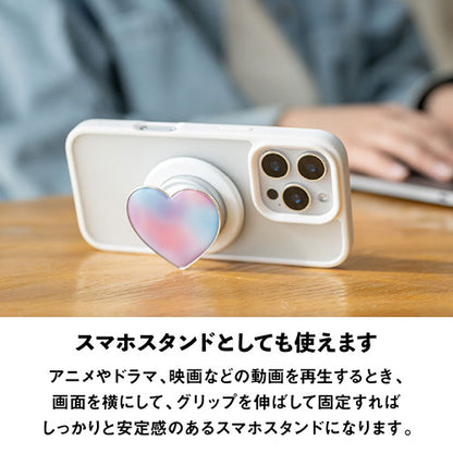 Griptok Magsafe対応スマホグリップ グリップトック マグセーフで着脱自在 スタンド ハート/パープル 2506GPTHH0229