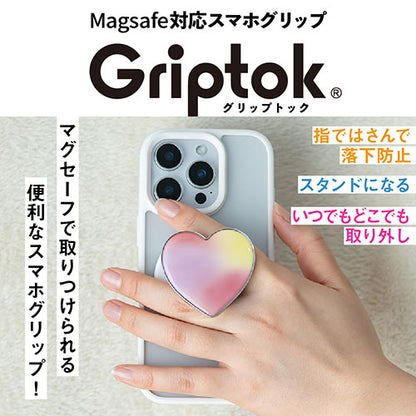 Griptok Magsafe対応スマホグリップ グリップトック マグセーフで着脱自在 スタンド ハート/ピンク 2506GPTHH0431