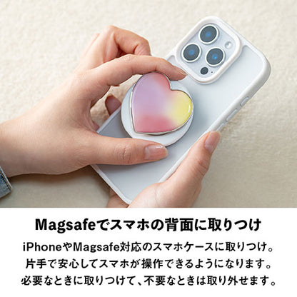 Griptok Magsafe対応スマホグリップ グリップトック マグセーフで着脱自在 スタンド ハート/ピンク 2506GPTHH0431