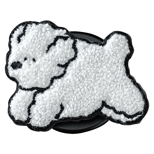 Griptok Magsafe対応スマホグリップ グリップトック マグセーフで着脱自在 スタンド 刺繍タイプ しろくま(はしる) 2506BCGRB19BC