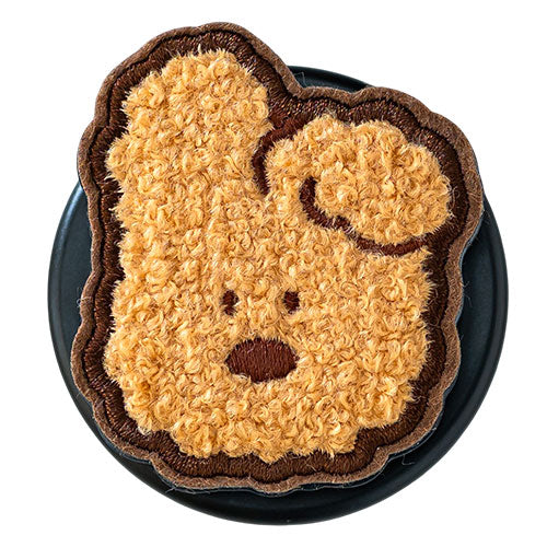 Griptok Magsafe対応スマホグリップ グリップトック マグセーフで着脱自在 スタンド 刺繍タイプ クマ(かお) 2506BCGRB43BC